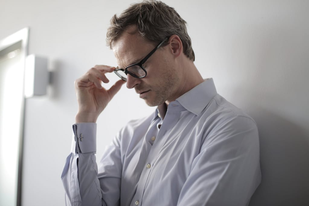 Man highly stressed